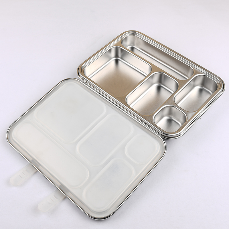 Hot Sale Favorable Price Manufacturer Stainless Steel Lunch Containers Engraved Logo Custom OEM Compartment Bento Box Kitchen